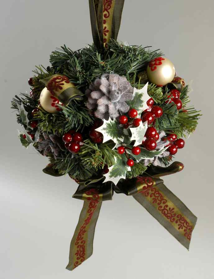 Holiday Heirloom Giftware Cypress Elegance Kissing Ball - Boxed by Waterford China-1