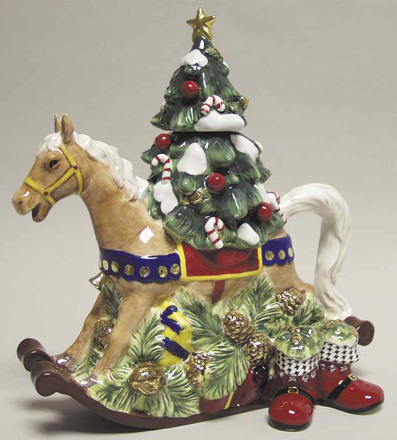 Holiday Heirloom Giftware Rocking Horse Teapot - Boxed by Waterford China-1