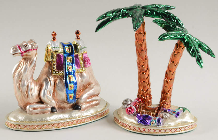 Nativity Series-Holiday Heirloom Camel & Palm Tree - Boxed by Waterford Crystal-1