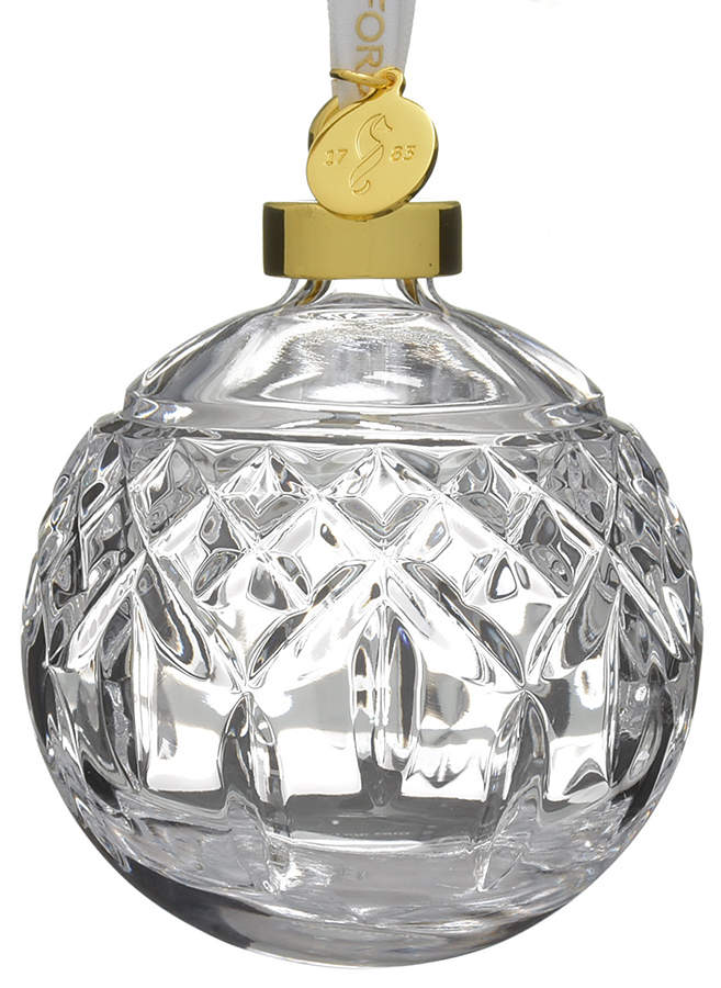 Annual Ball Ornament #2 Lismore Bauble-Clear - Boxed by Waterford Crystal-1