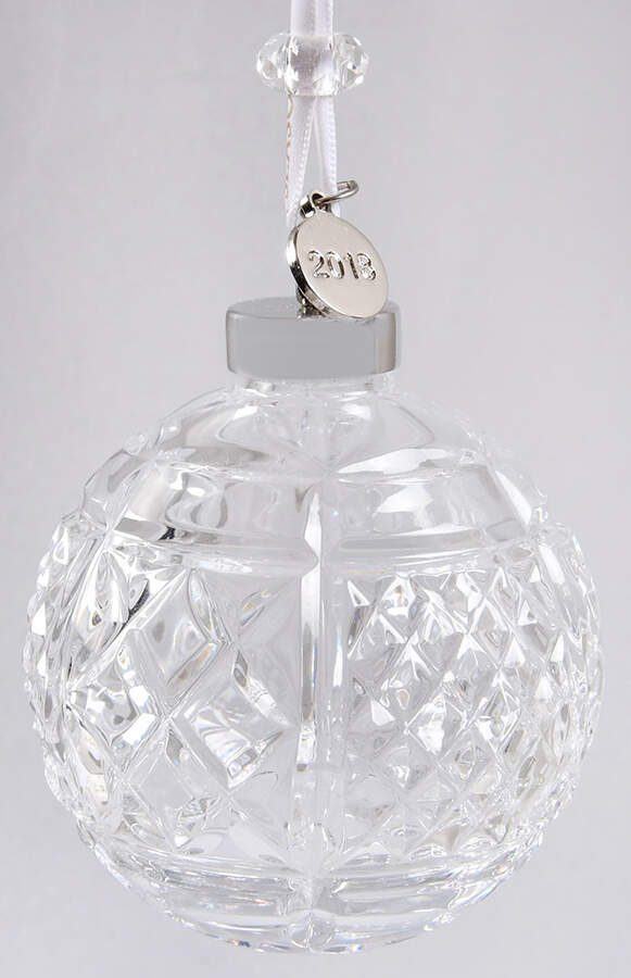 Annual Ball Ornament #2 Clear Ball Ornament-Macy's Exclusive - No Box by Waterford Crystal-1