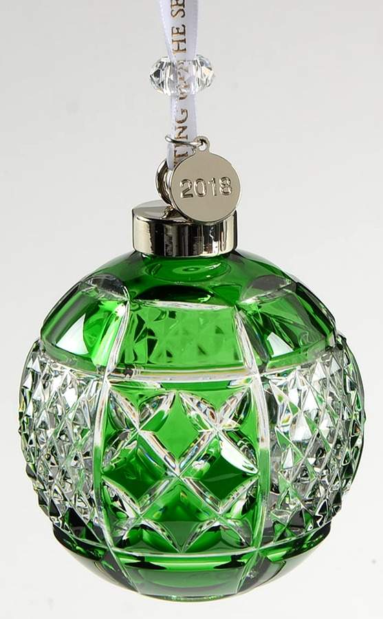 Annual Ball Ornament #2 Emerald Cased Ball Ornament - No Box by Waterford Crystal-1