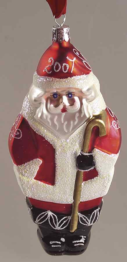 Holiday Heirloom Annual Figural 2007 Annual Santa - Boxed by Waterford Crystal-1