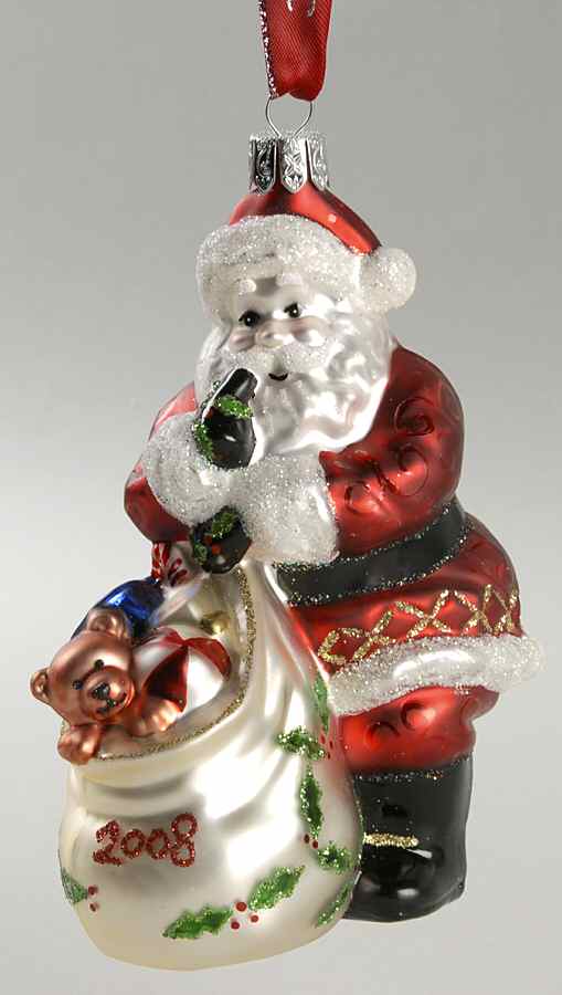 Holiday Heirloom Annual Figural 2008 Annual Santa - No Box by Waterford Crystal-1