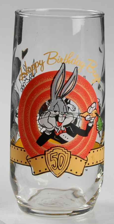 Happy Birthday Bugs Bunny Bugs Bunny 50th Birthday Glass - No Box by Warner Brothers-1
