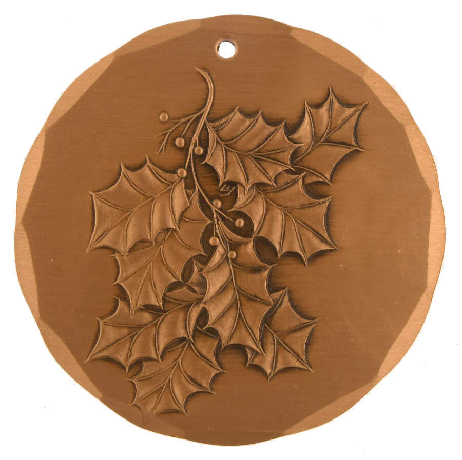 Annual Bronze Ornaments Holly - No Box by Wendell August-1