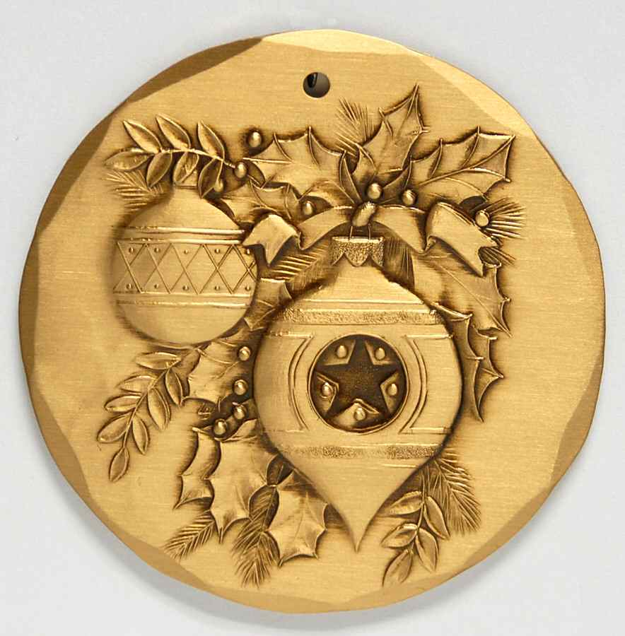 Annual Bronze Ornaments Christmas Balls - Boxed by Wendell August-1