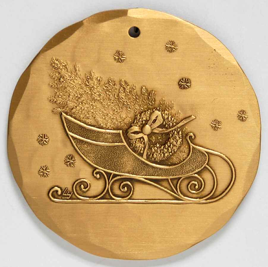 Annual Bronze Ornaments Sleigh - Boxed by Wendell August-1