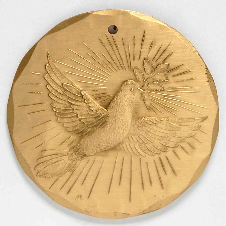 Annual Bronze Ornaments Dove - No Box by Wendell August-1