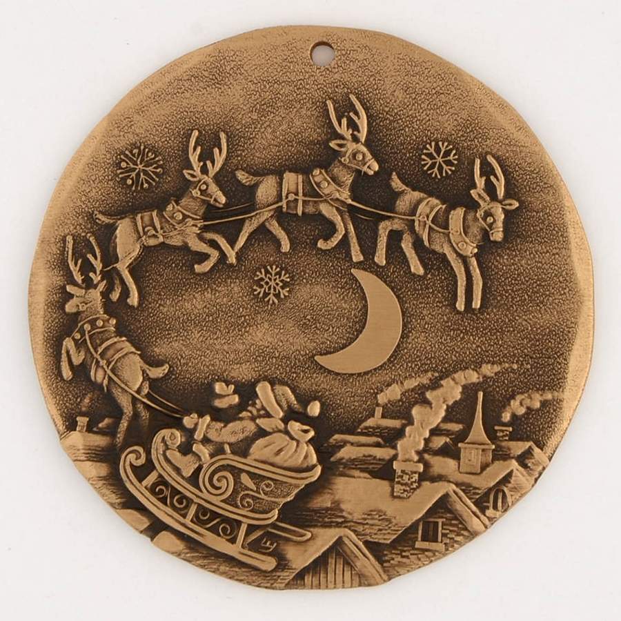 Annual Bronze Ornaments Midnight Flight - Boxed by Wendell August-1