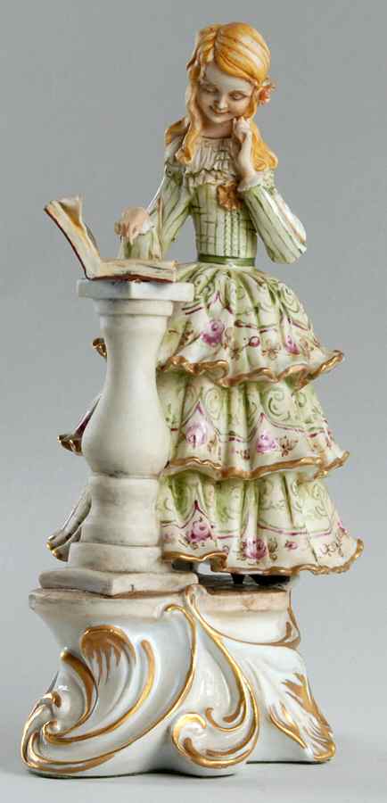 Works of Art Italy Figurines Girl Reading Book - No Box by Works of Art Italy-1