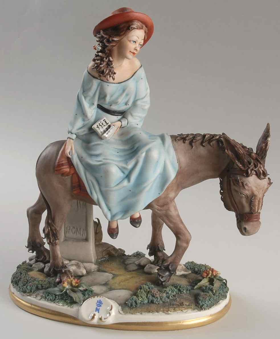 Works of Art Italy Figurines Lady On Horse - No Box by Works of Art Italy-1