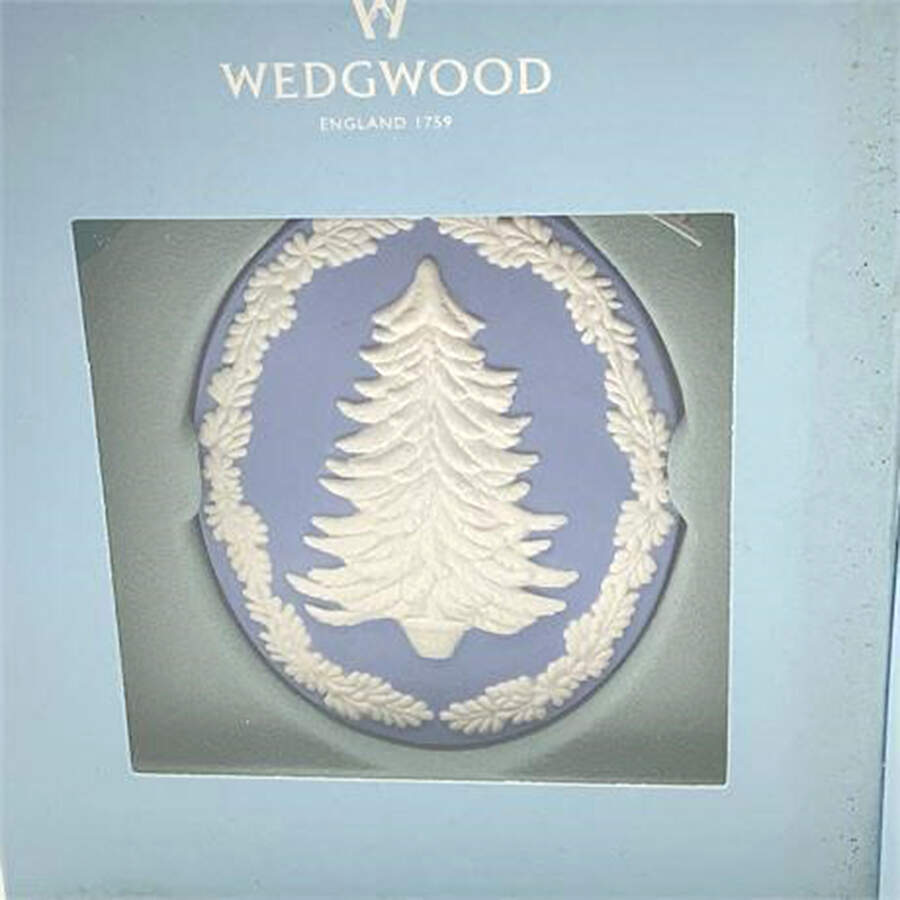 Jasperware Cameo Ornament Tree Cameo-Blue - Boxed by Wedgwood-1