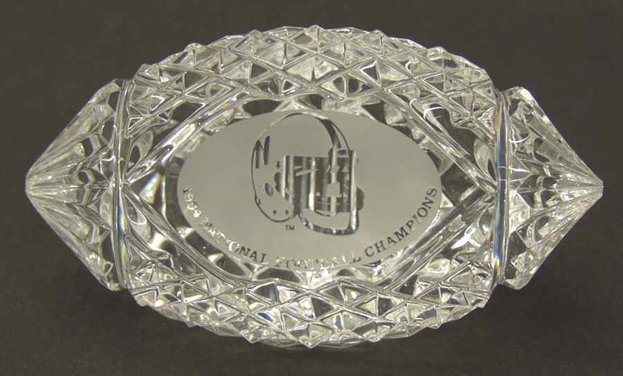 BCS Championship Paperweights Nebraska-Style Two - Boxed by Waterford Crystal-1