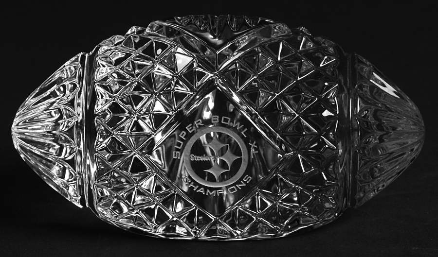 Super Bowl Championships Xl-Pittsburgh Steelers Football - No Box by Waterford Crystal-1