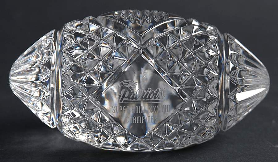 Super Bowl Championships Xxxviii-New England Patriots - No Box by Waterford Crystal-1