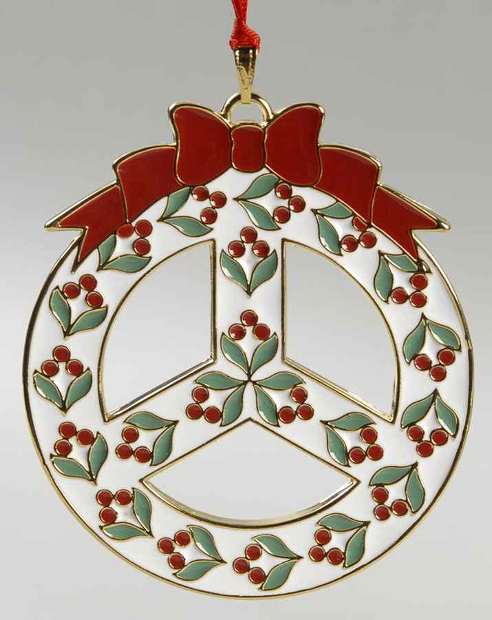 Wonders of Christmas Christmas Rose Peace Wreath - No Box by Wallace Silver-1