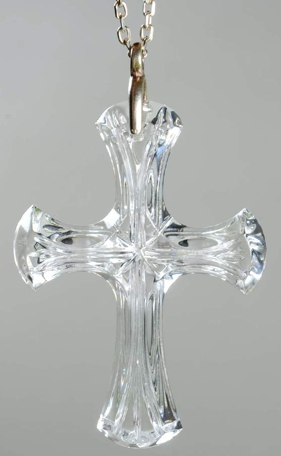 Waterford Jewelry Cross Pendant With Chain - Boxed by Waterford Crystal-1