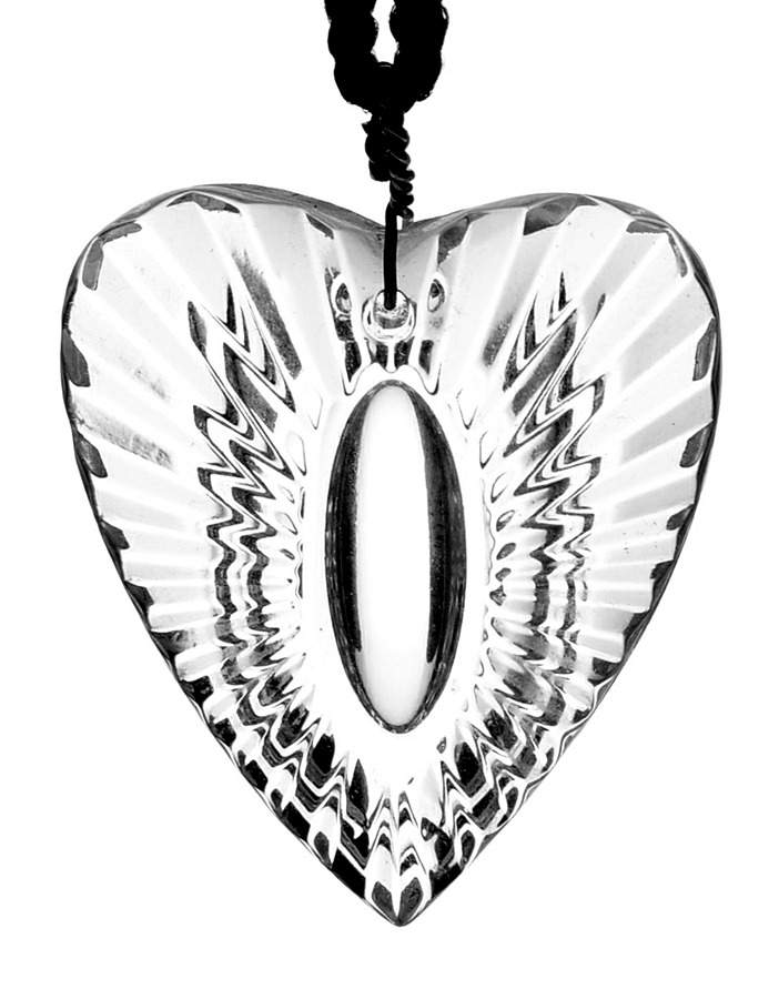 Waterford Jewelry Heart Pendant-On Black Rope - Boxed by Waterford Crystal-1