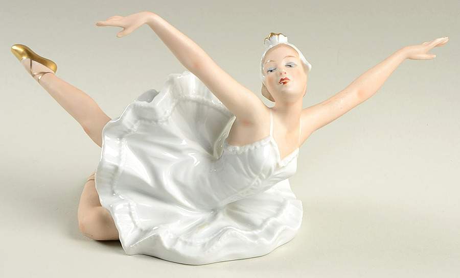 Wallendorf Figurines Ballerina-Swan Lake #1 - No Box by Wallendorf Porcelain-1