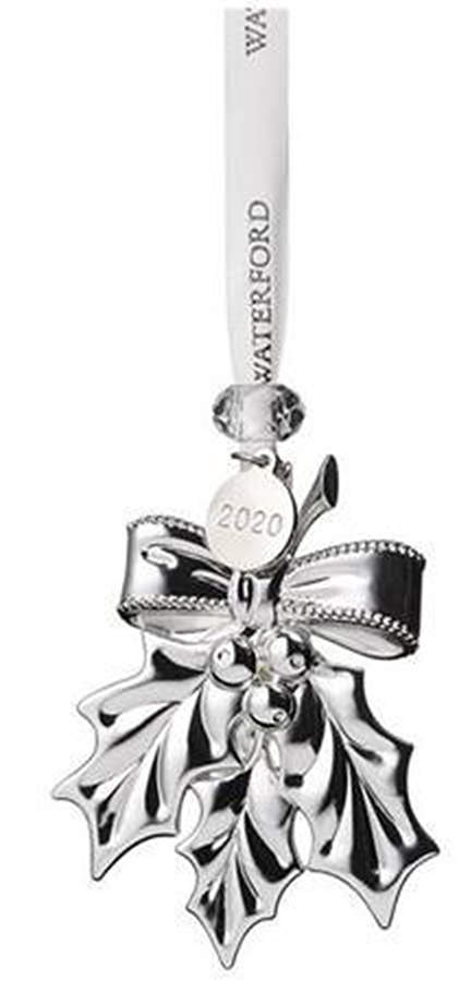 Silver Christmas Ornaments Holly - No Box by Waterford-1
