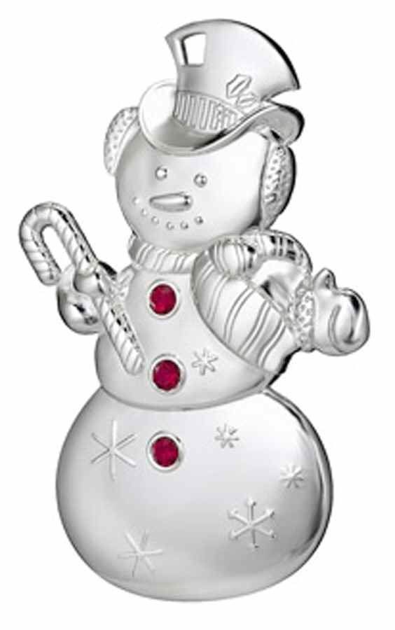Silver Christmas Ornaments Snowman - No Box by Waterford-1