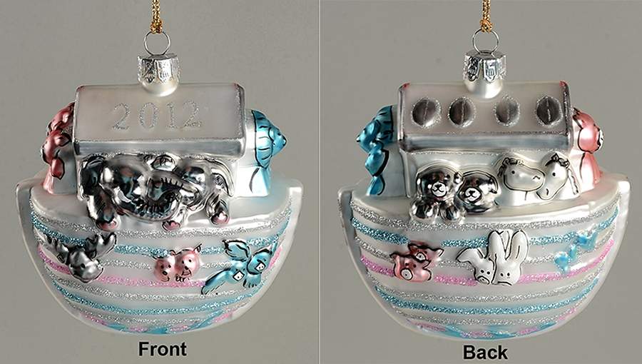 Marquis Blown Glass Ornaments Babys First 2012 Noahs Ark - Boxed by Waterford Crystal-1