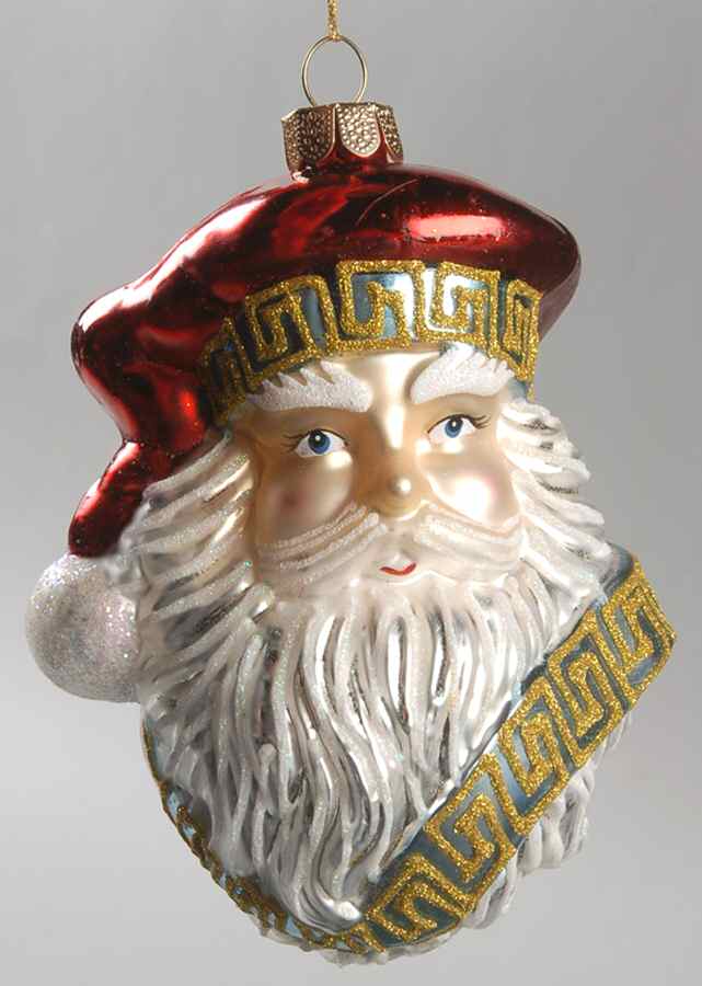 Marquis Blown Glass Ornaments Royale Santa Head - Boxed by Waterford Crystal-1