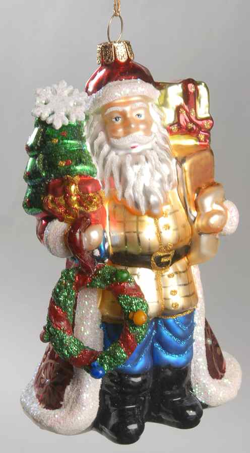 Marquis Blown Glass Ornaments Christmas Eve Santa - Boxed by Waterford Crystal-1