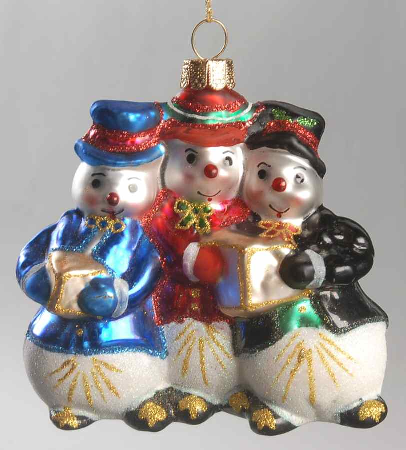 Marquis Blown Glass Ornaments Snowman Family - Boxed by Waterford Crystal-1