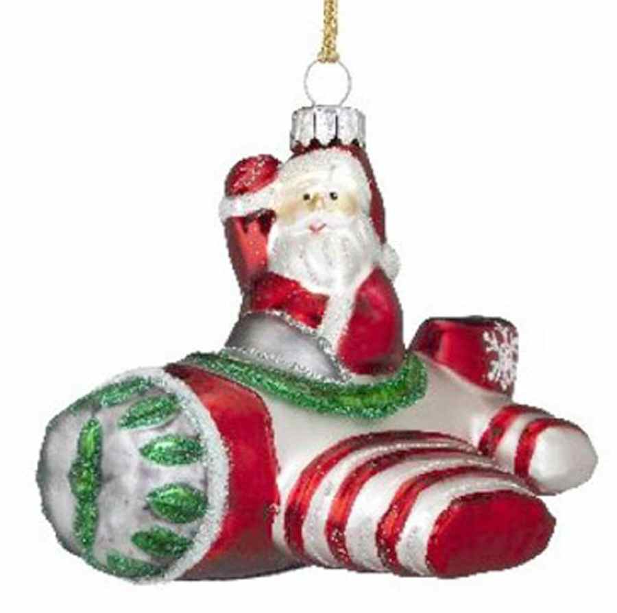 Marquis Blown Glass Ornaments Pilot Santa - Boxed by Waterford Crystal-1
