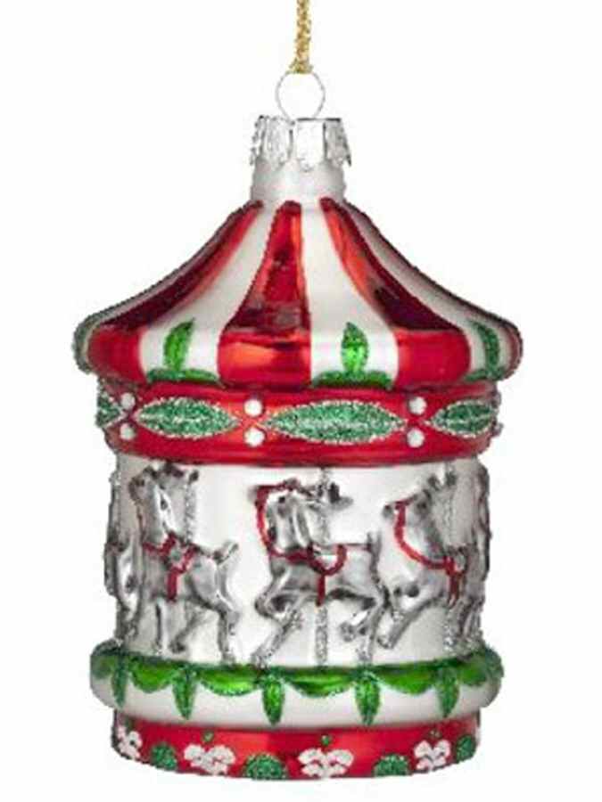 Marquis Blown Glass Ornaments Santa's Carousel - Boxed by Waterford Crystal-1