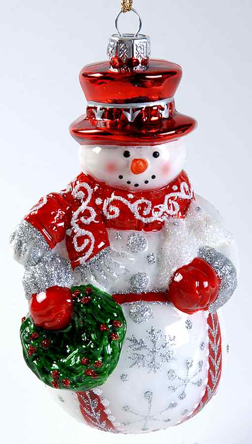 Marquis Blown Glass Ornaments Traditional Snowman - Boxed by Waterford Crystal-1