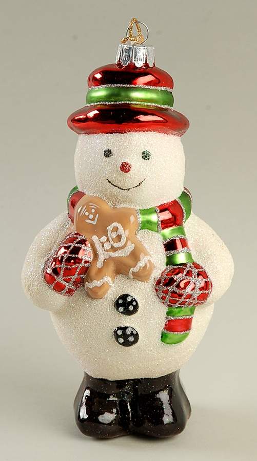 Marquis Blown Glass Ornaments Shimmering Snowman - No Box by Waterford Crystal-1