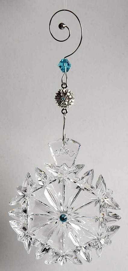 Snowflake Wishes Happiness-Aqua - Boxed by Waterford Crystal-1