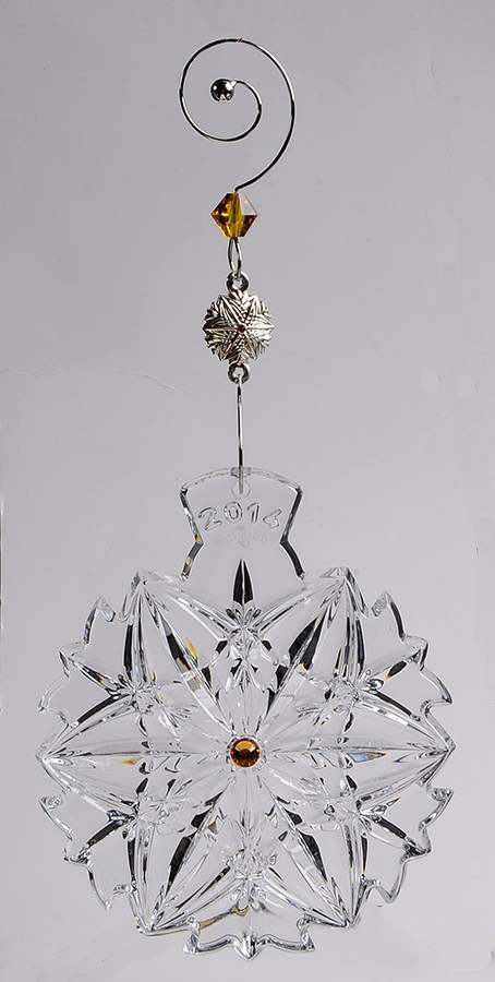 Snowflake Wishes Peace-Amber - No Box by Waterford Crystal-1