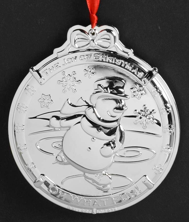 Snowman-Ornaments Ice Skating - Oh What Fun - Boxed by Wallace Silver-1