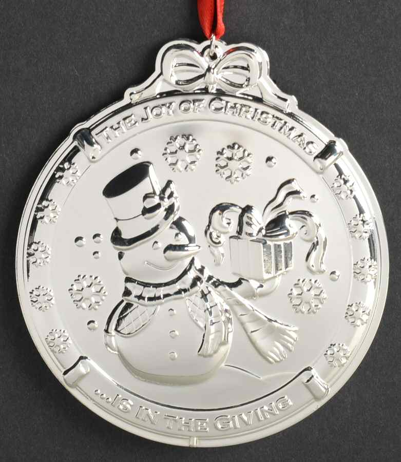 Snowman-Ornaments Joy Of Giving - With Box by Wallace Silver-1