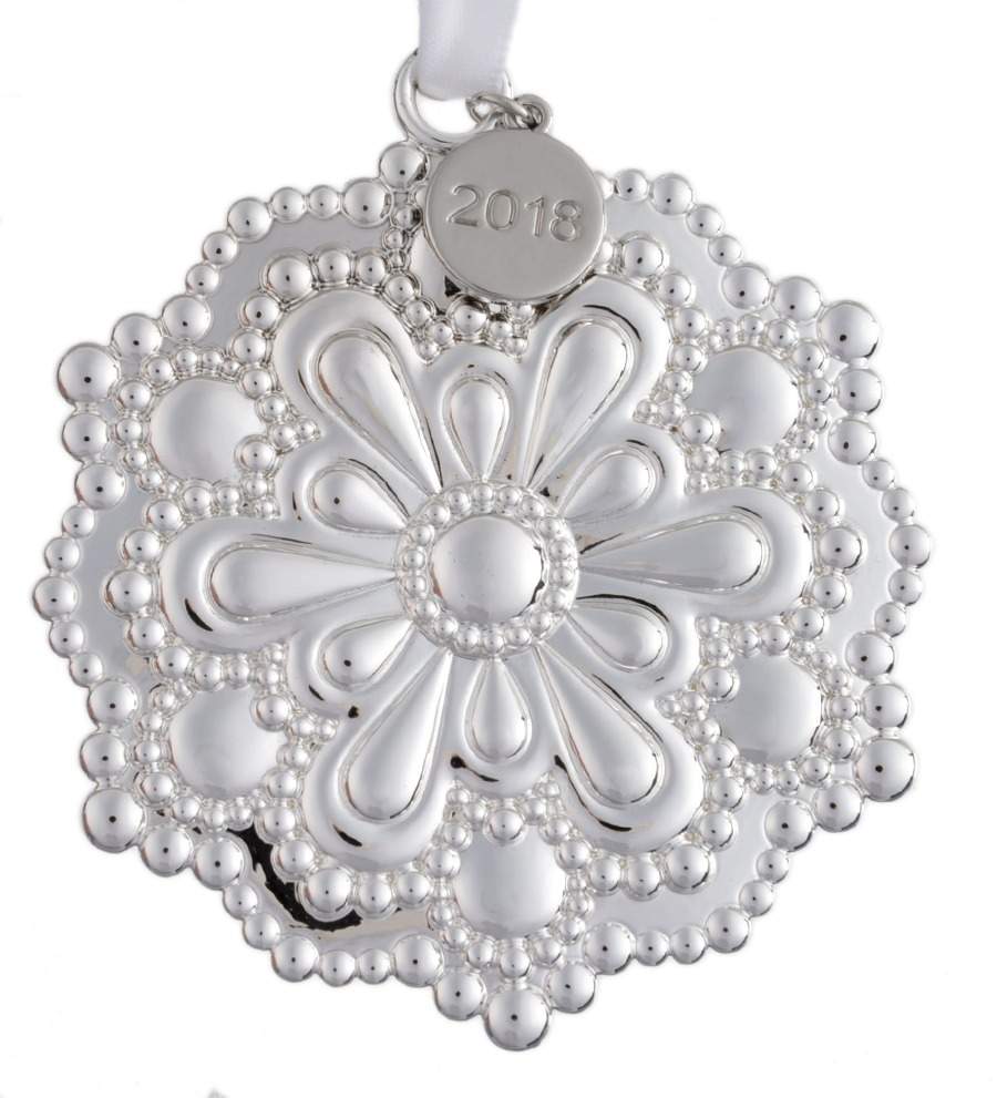 Silver Snowflake Ornaments 2018 Snowflake - Boxed by Waterford-1