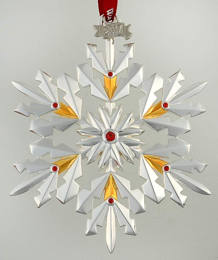 Silver Snowflake Ornaments 2017 Snowflake  - Boxed by Waterford-1