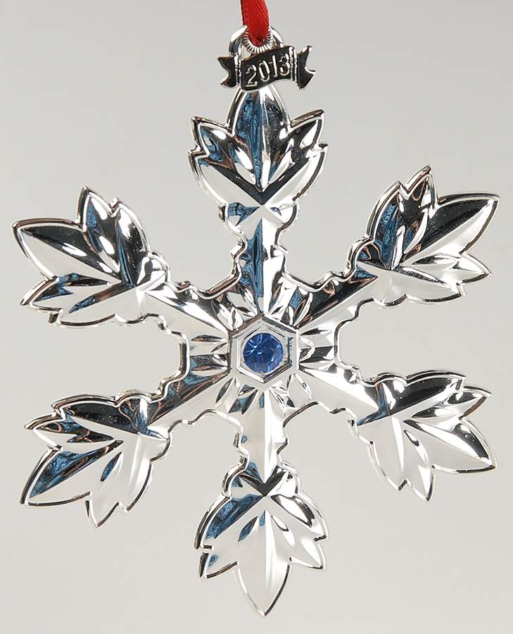 Silver Snowflake Ornaments 2013 Snowflake - Boxed by Waterford-1