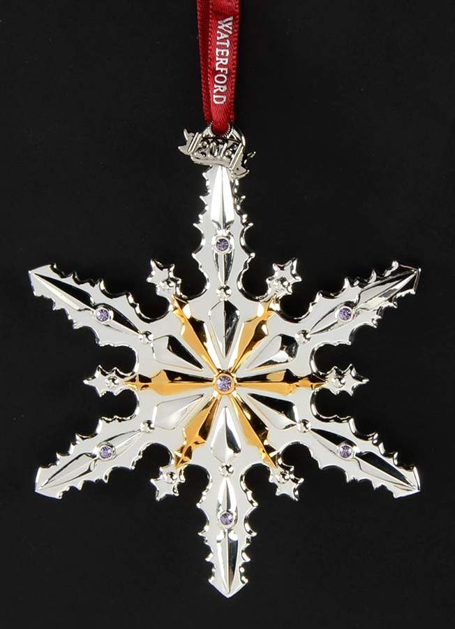 Silver Snowflake Ornaments 2016 Snowflake - Boxed by Waterford-1