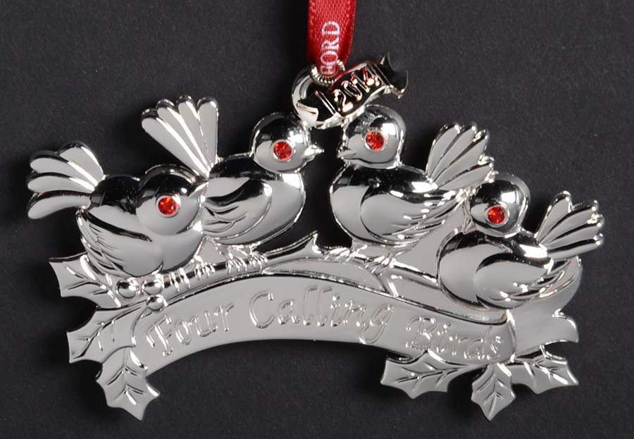 12 Days of Christmas Ornaments Four Calling Birds - Boxed by Waterford-1