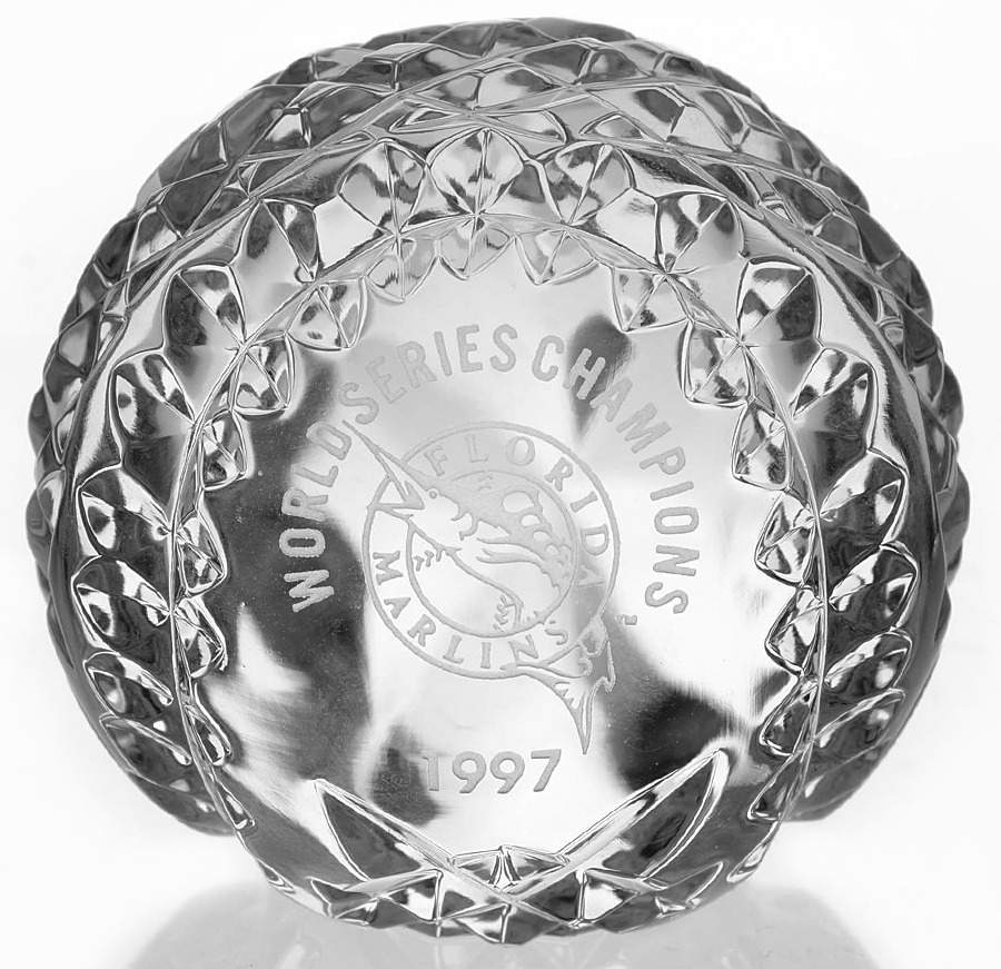 World Series Baseball 1997 Florida Marlins - With Box Bx1997 by Waterford Crystal-1