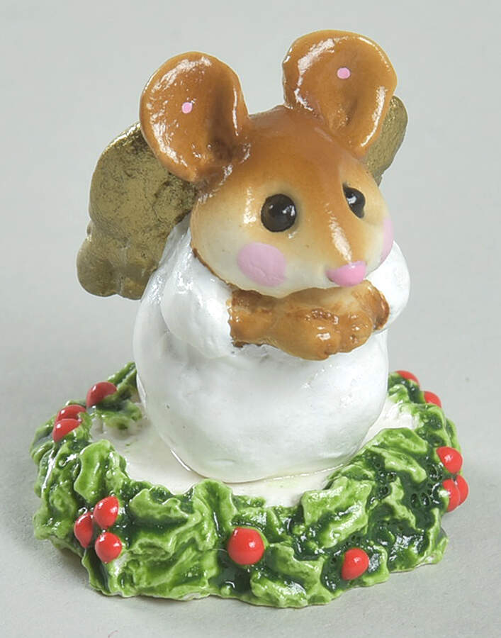 Christmas Pageant Angel With Holly - No Box by Wee Forest Folk-1