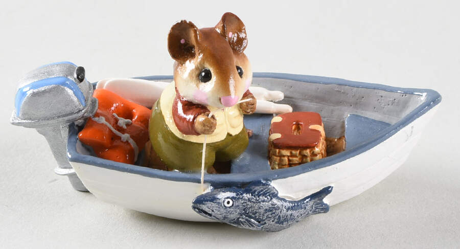 Mouse Sports Fishin Chip - Boxed by Wee Forest Folk-1