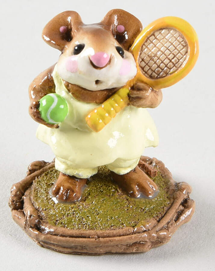 Mouse Sports Tennis Anyone - Boxed by Wee Forest Folk-1
