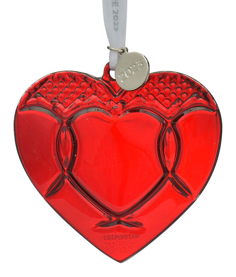 Times Square Greatest Gifts Collection Red Heart Ornament- Times Sq - Boxed by Waterford Crystal-1
