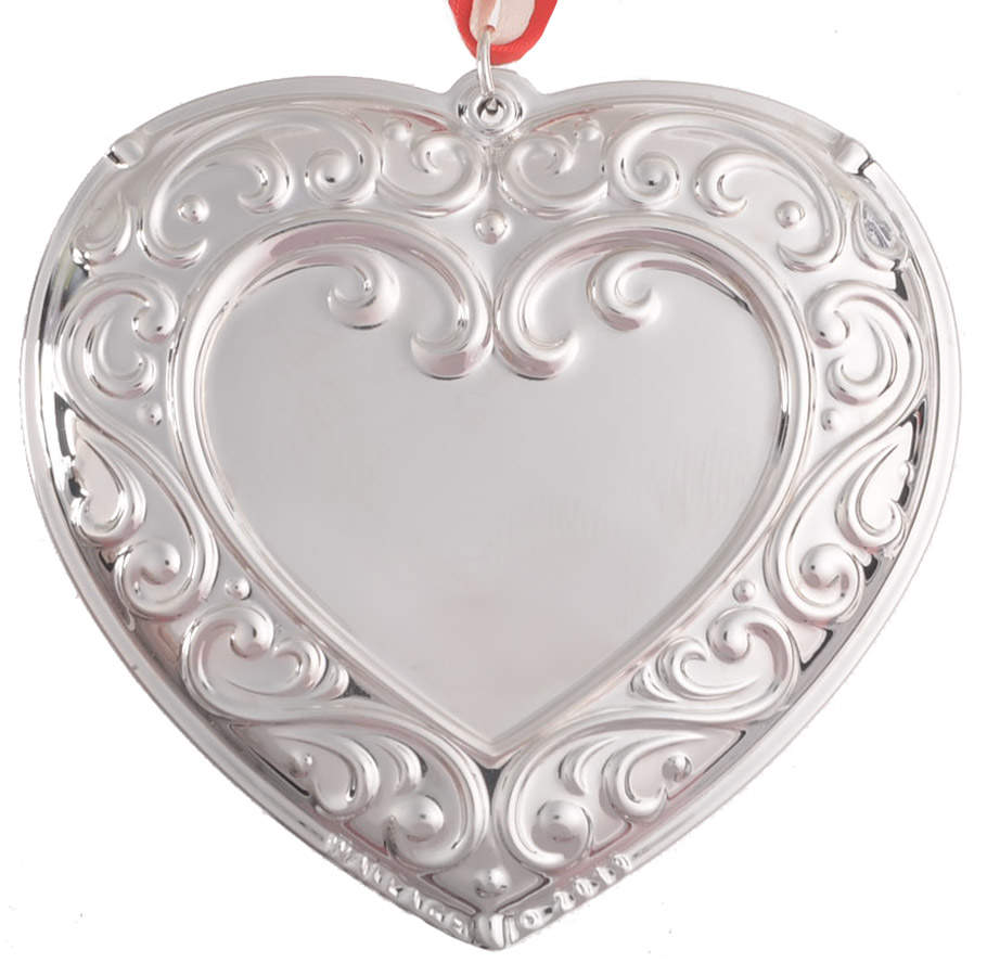 Annual Engravable Ornament 2019 Heart - Boxed by Wallace Silver-1