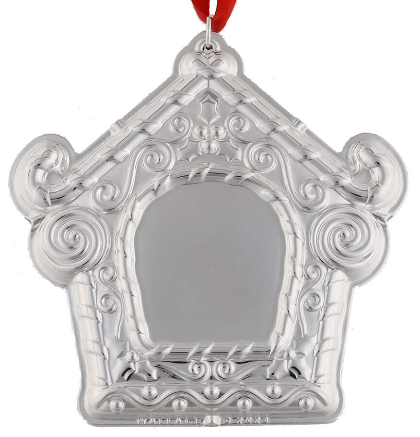Annual Engravable Ornament 2023 Gingerbread House - Boxed by Wallace Silver-1